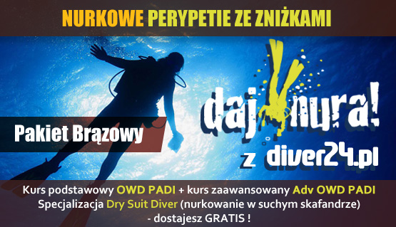 Pakiet Brązowy - Kurs OWD, ADV OWD + Dry Suit Diver