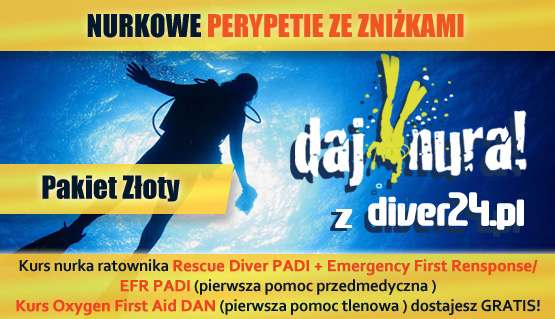 Pakiet Złoty - Kurs Rescue Diver PADI, Emergency First Response PADI + Oxygen First Aid DAN